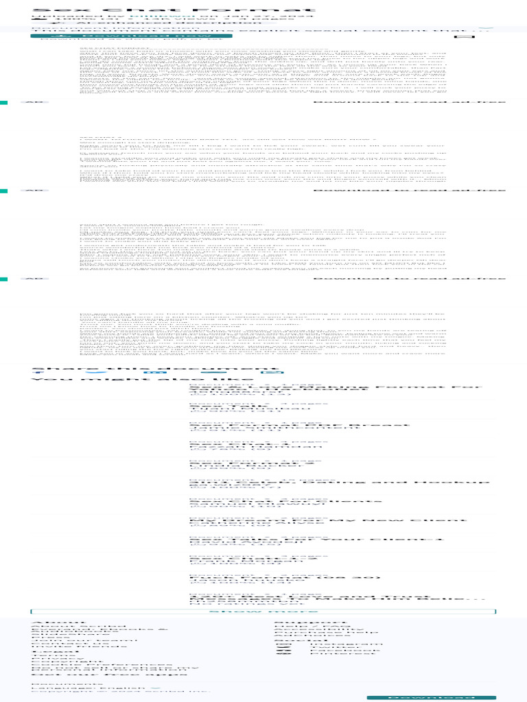 Sex Chat Format PDF Foot | PDF | Scribd