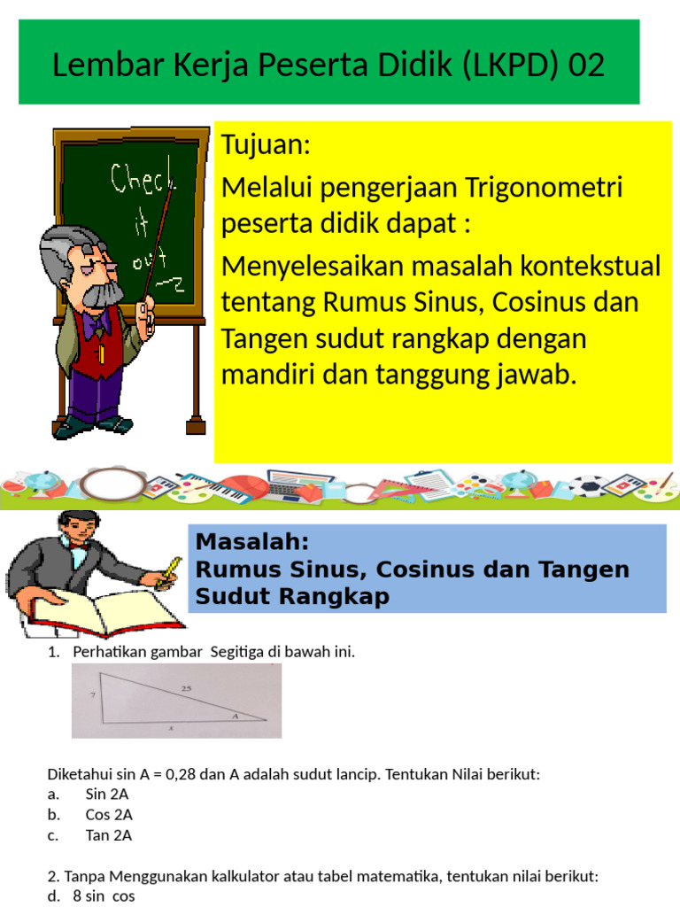 LKPD 02 - Rumus Sudut Rangkap | PDF