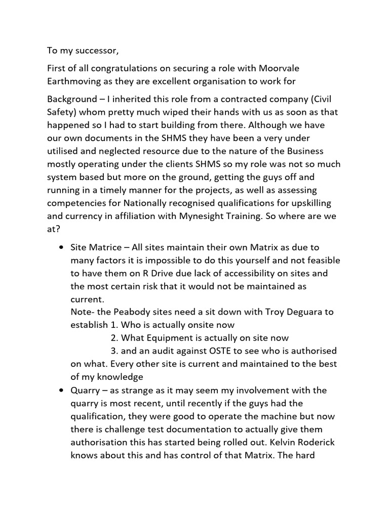 Handover | PDF