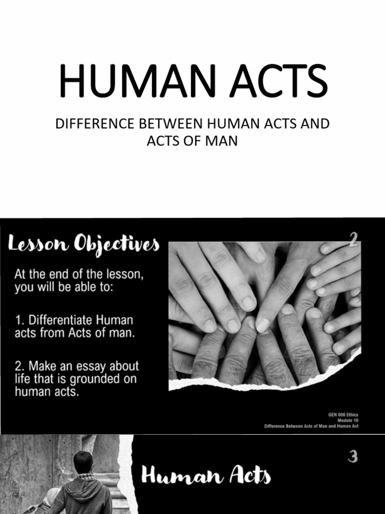 Vii.1. Human Acts VS Acts of Man | PDF | Morality | Behavioural Sciences