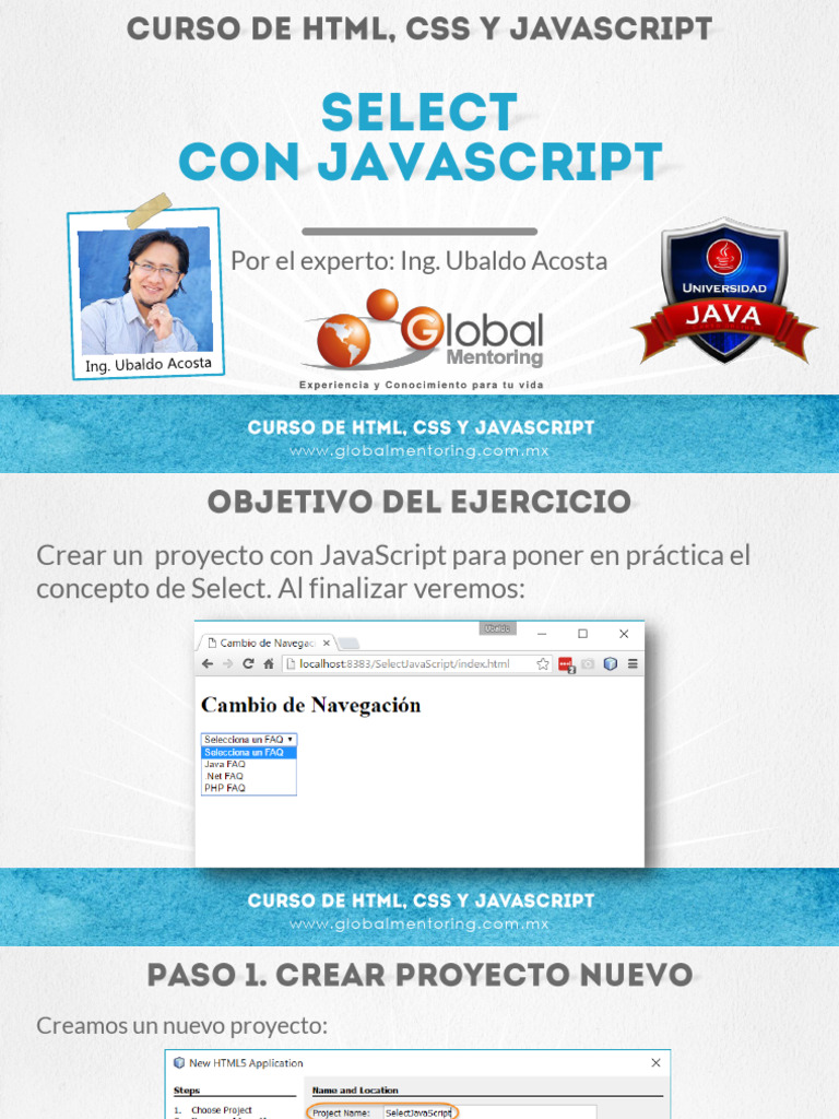 Proyecto Select con JavaScript | PDF | Programación de computadoras ...