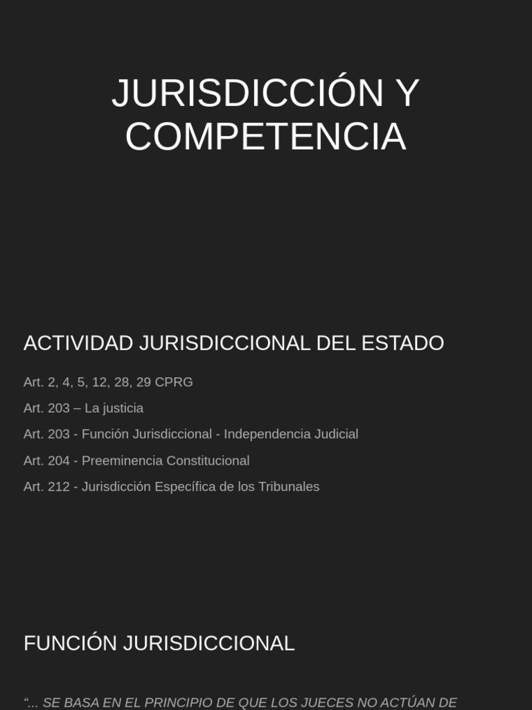 Jurisdiccion y Competencia | PDF | Jurisdicción | Ley procesal