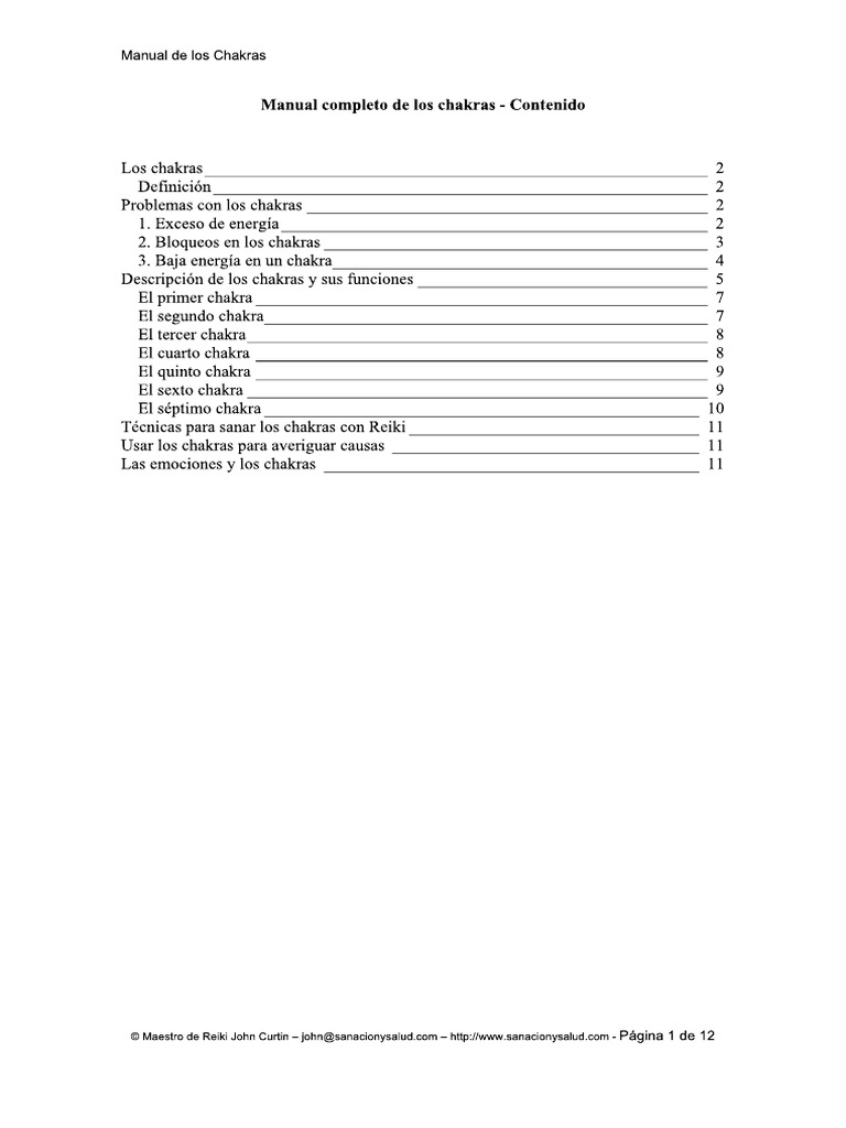 Manual completo de los chakras contenido pdf
