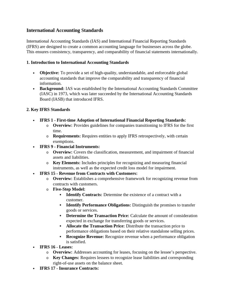 International Accounting Standards | PDF | International Financial ...