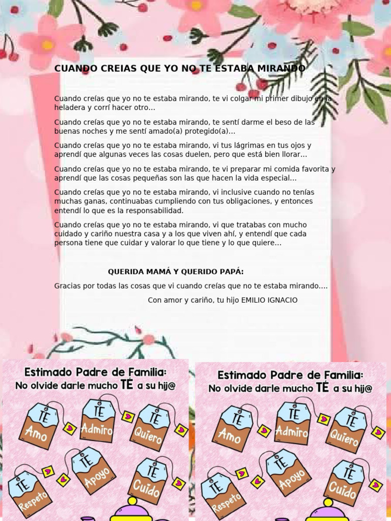 Reflexiones de un hijo observador | PDF