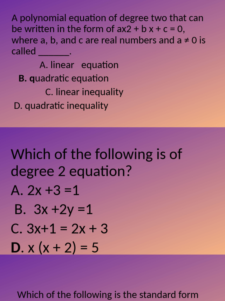 Understanding Quadratic Equations | PDF