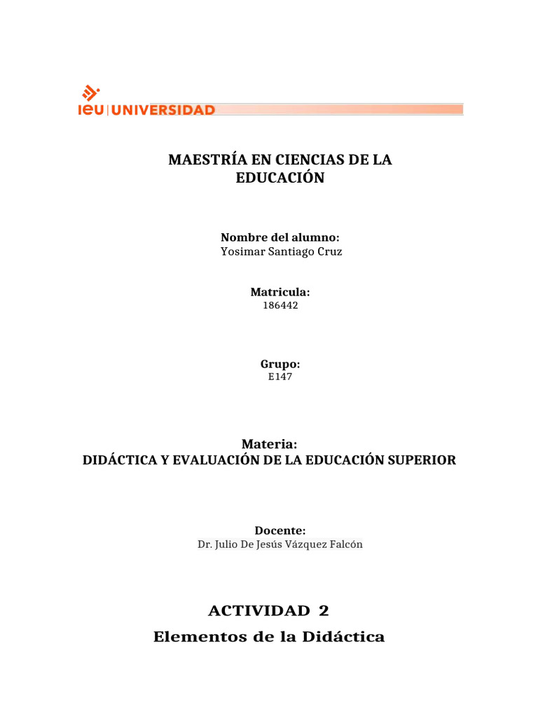 Elementos Clave de la Didáctica Educativa | PDF | Enseñando | Maestros