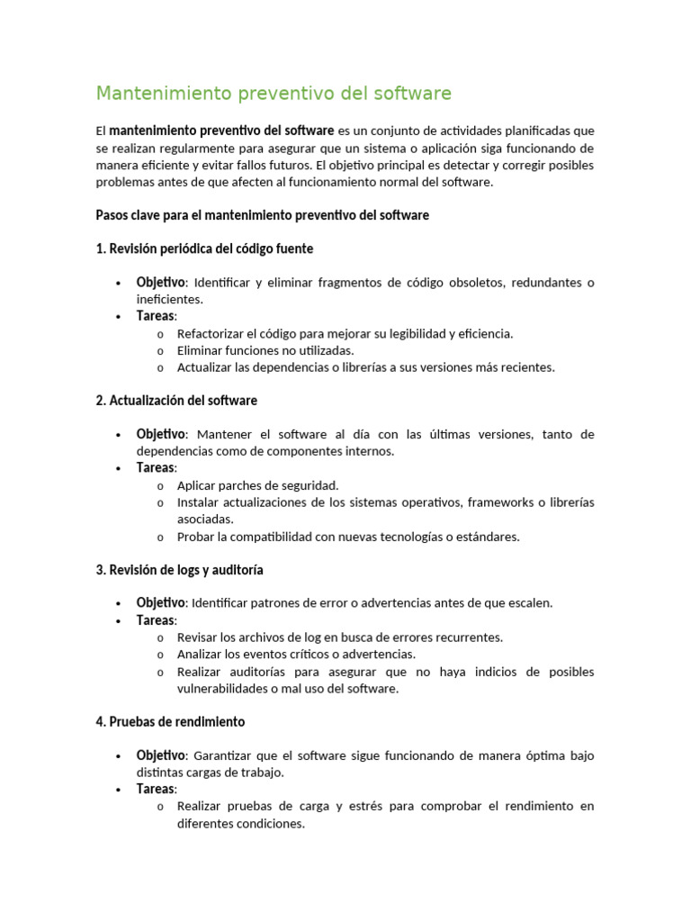 Mantenimiento Preventivo de Software y Drivers | PDF | Software ...