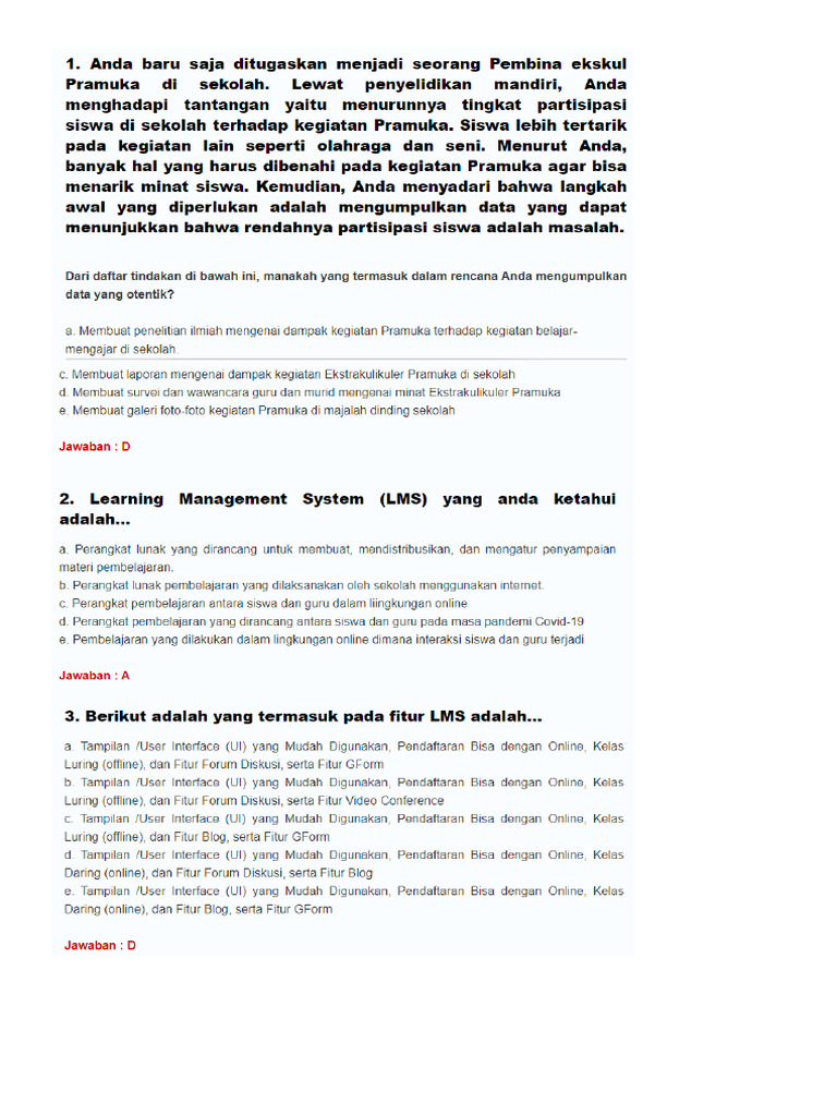 Soal Pretes Modul 1 | PDF
