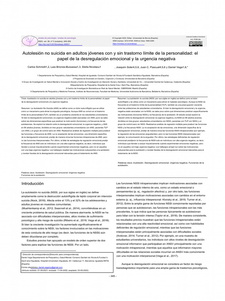 1695-2294-Ap-39-03-345 ES | PDF | Trastorno límite de la personalidad ...
