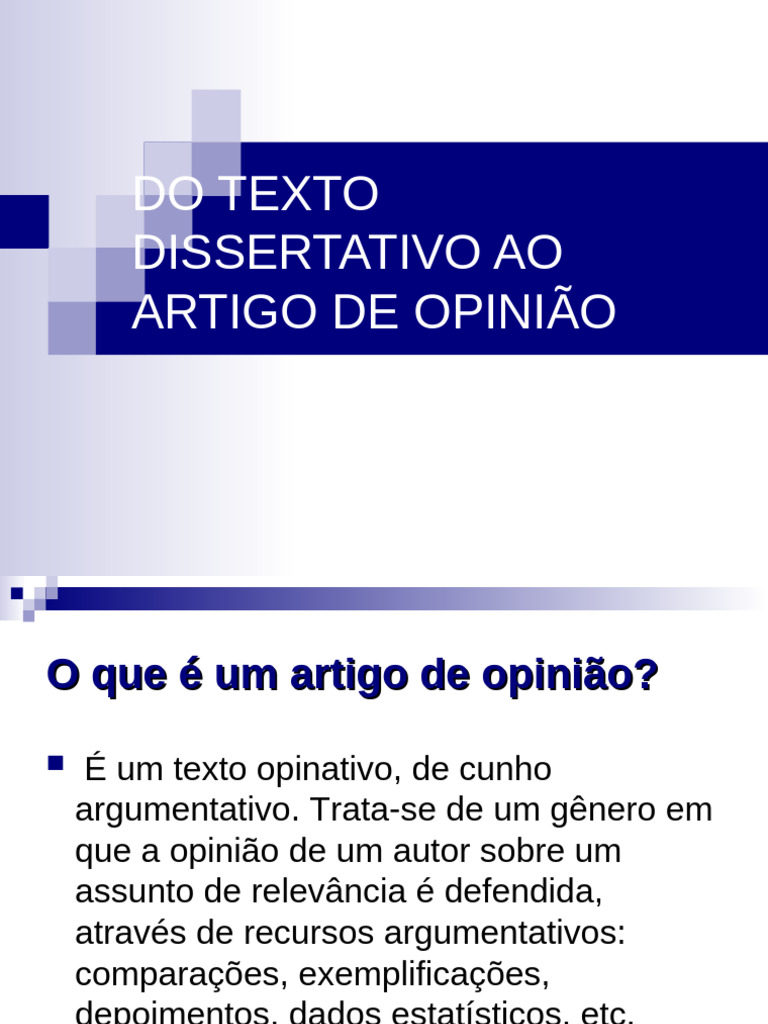 Como Escrever um Artigo de Opinião | PDF