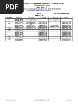 Fall 2023 Midterm Exam Schedule | PDF | Computing | Software