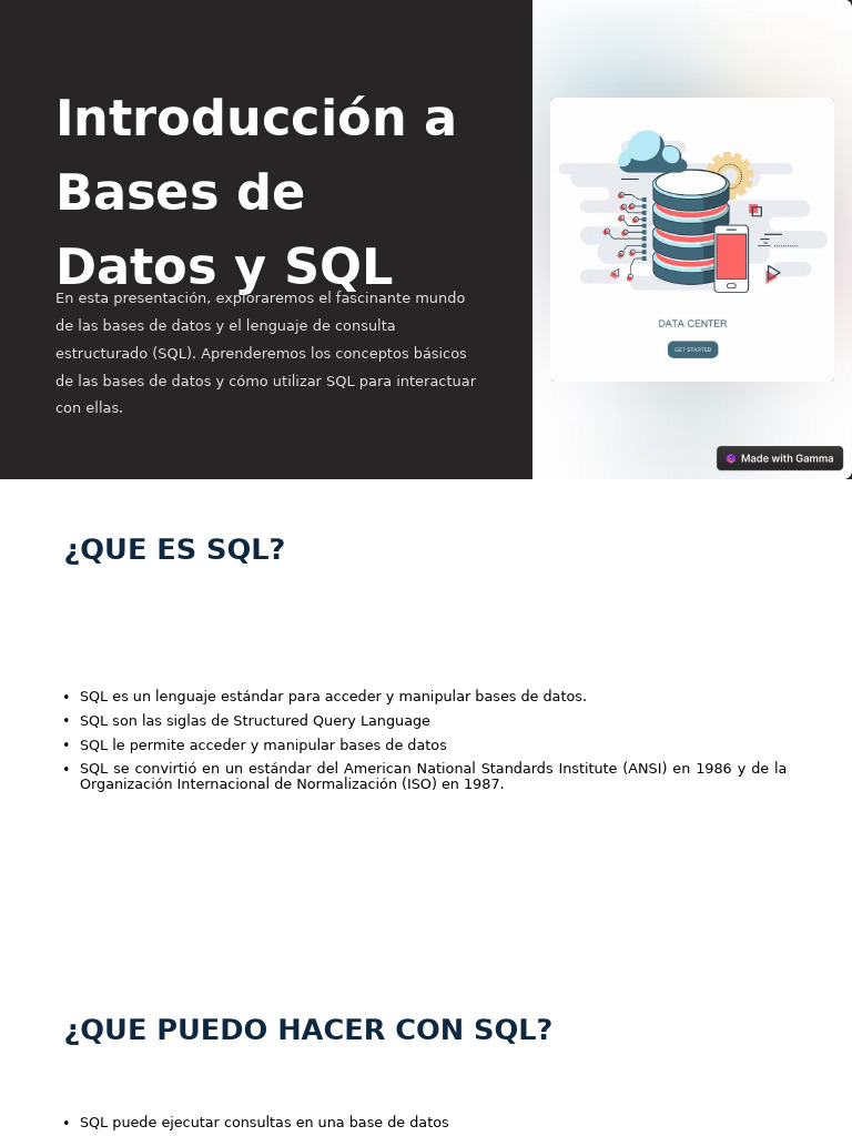 Introducción a Bases de Datos y SQL | PDF | Base de datos relacional | SQL