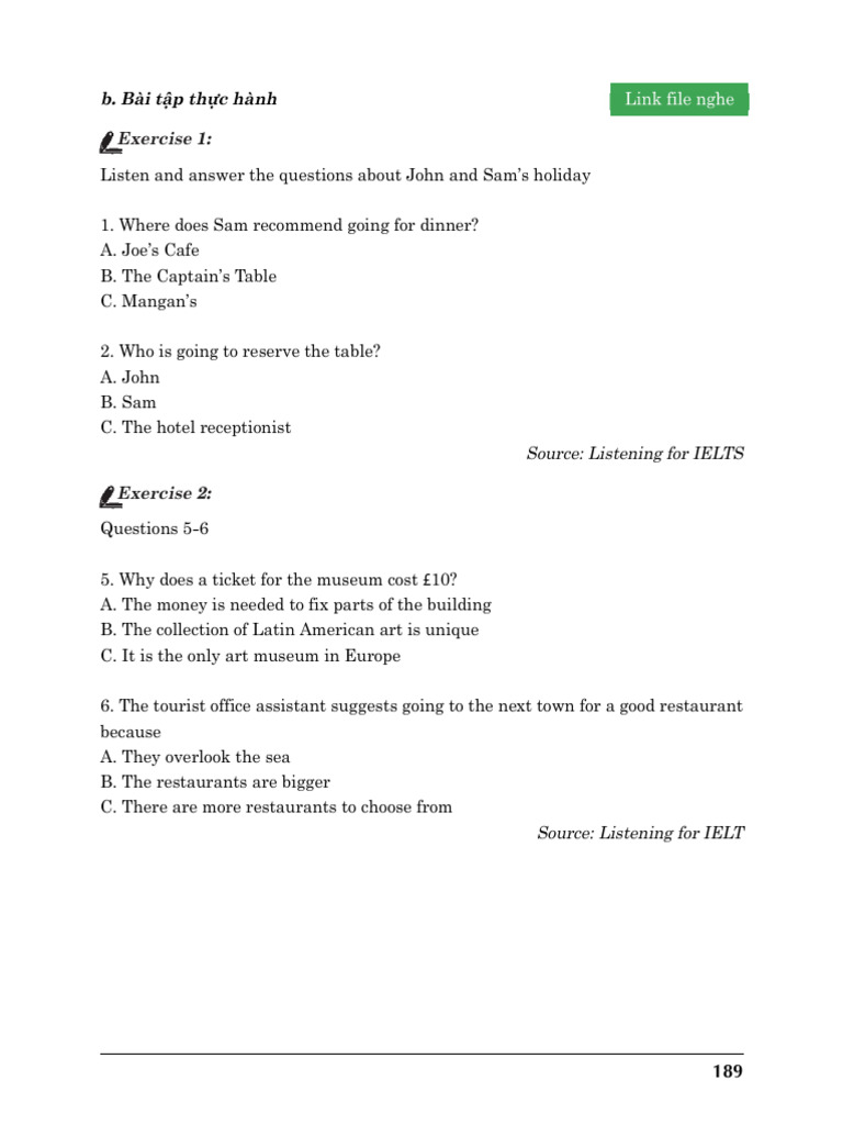IELTS Listening Practice Exercises | PDF | Biofuel
