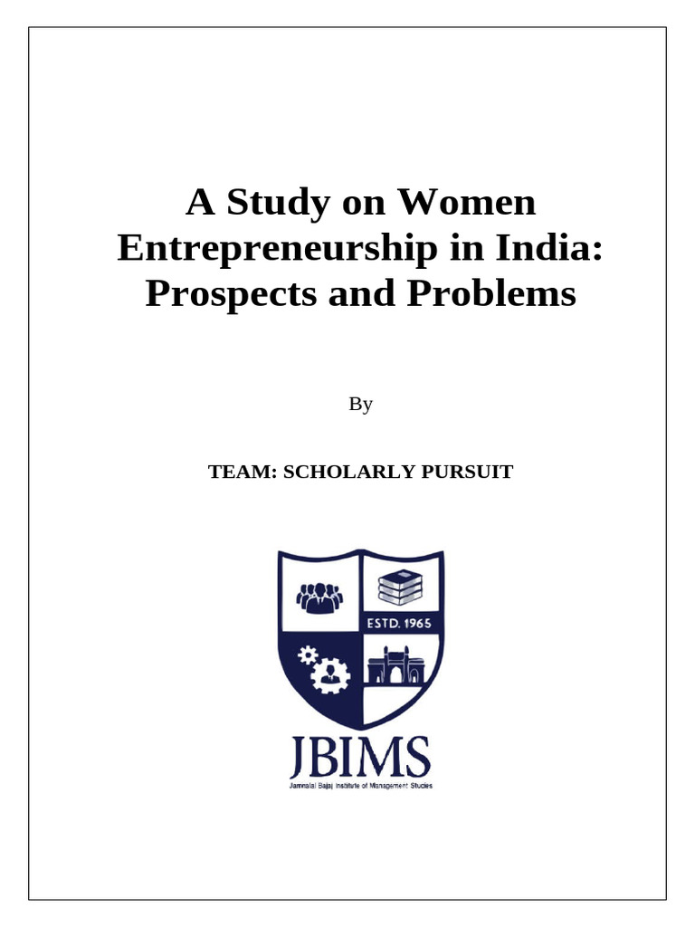 Women Entrepreneurship in India: Challenges & Opportunities | PDF ...