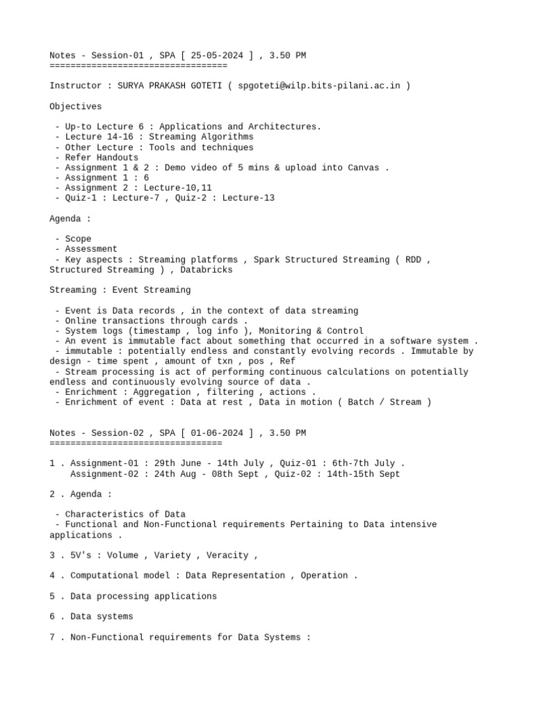 Streaming Data Systems Overview | PDF | Big Data | Analytics