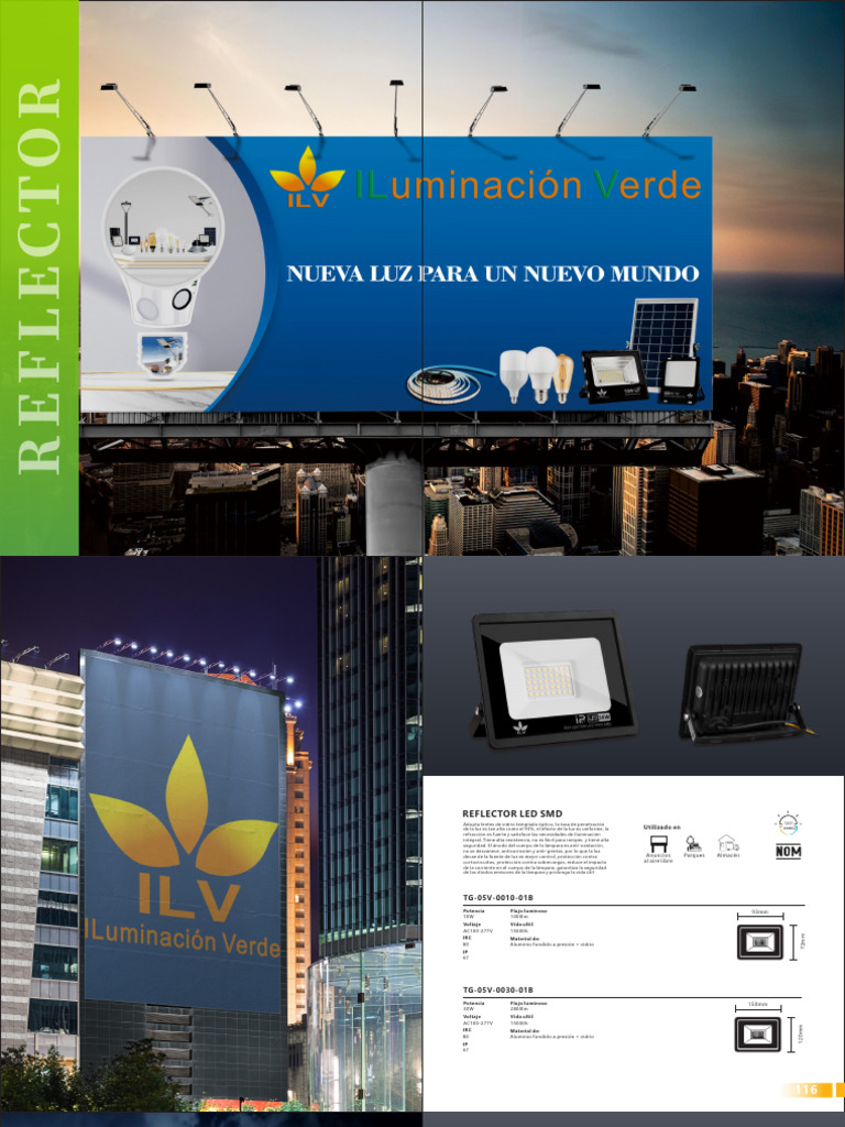 Reflectores LED SMD para Iluminación | PDF | Diodo emisor de luz | Aluminio