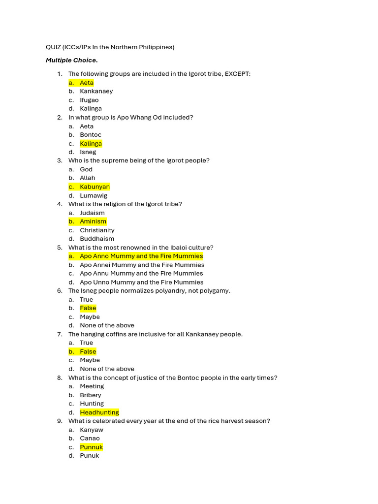 Compiled Compre Test Unit 2 | PDF | Mindanao | Ethnic Groups