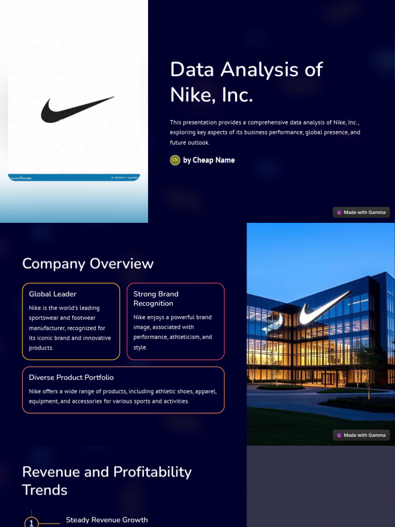 Data Analysis Of Nike Inc Pdf Nike Brand