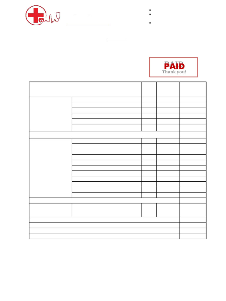 Medical Invoice for Patient Services | PDF | Pharmacy | Pharmacology