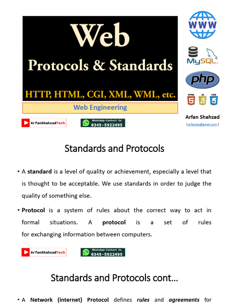 Web-02- Web Protocols and Standards | PDF | Internet Protocol Suite ...