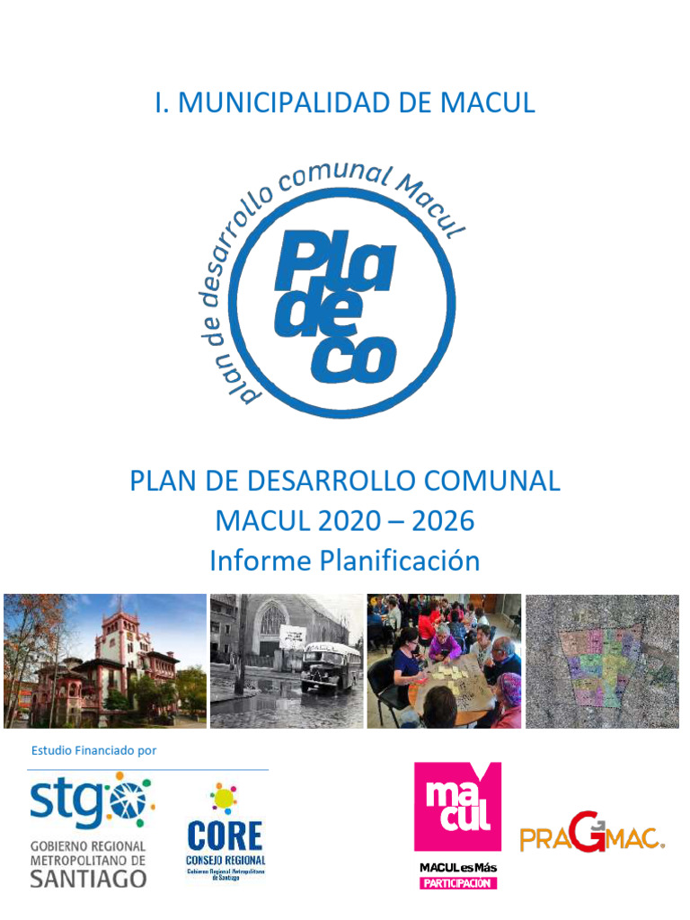 Plan de Desarrollo Comunal Macul 2020-2026 | PDF | Planificación ...