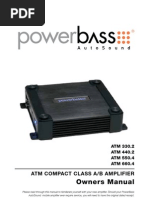 Owners Manual: Atm Compact Class A/B Amplifier