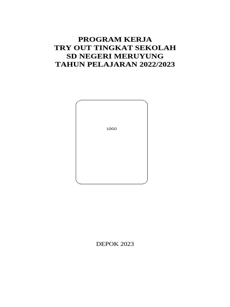 Program Try Out SD Negeri Meruyung 2023 | PDF