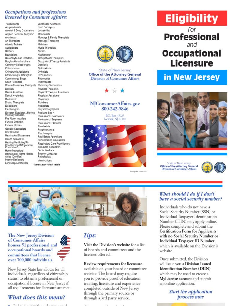 NJ Professional Licensure for Immigrants | PDF | Social Security Number ...