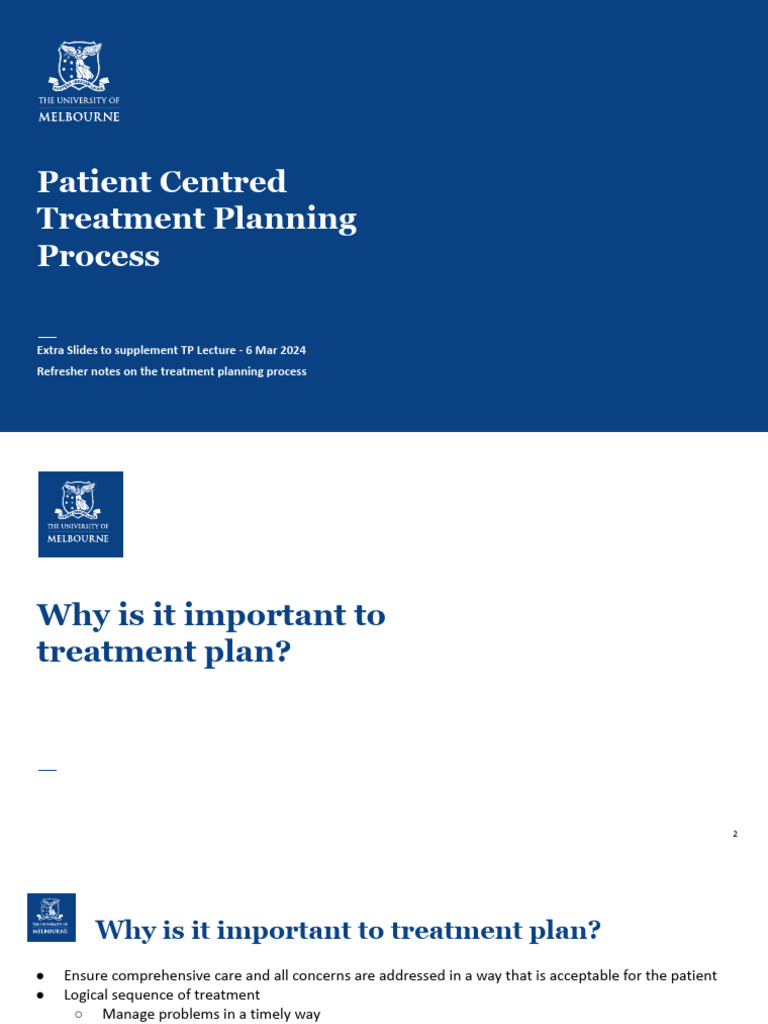 Patient-Centered Treatment Planning Guide | PDF | Patient | Therapy