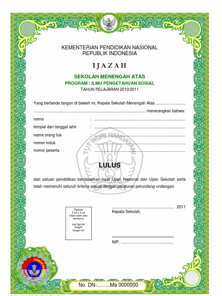 38+ Ijazah Kosong Background Contoh File Guru