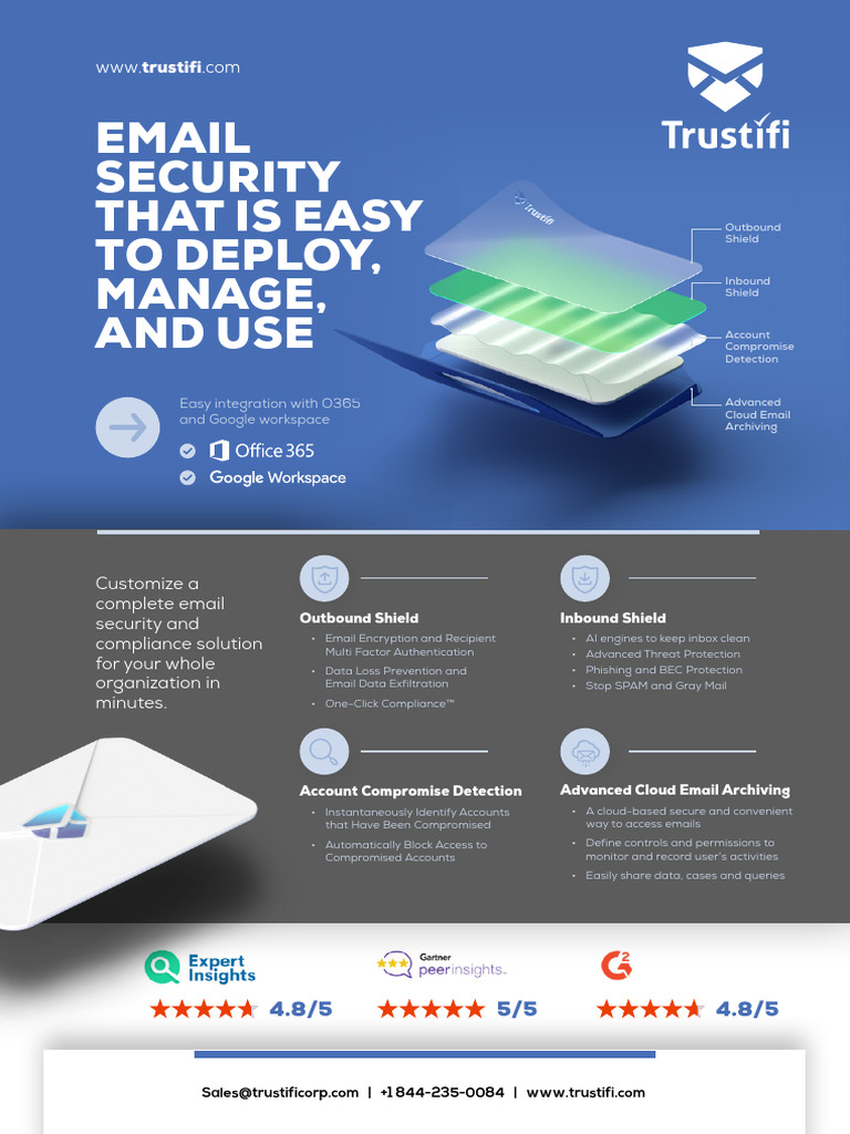 Trustifi - Overview Sheet - Email Security | PDF | Email Spam | Malware