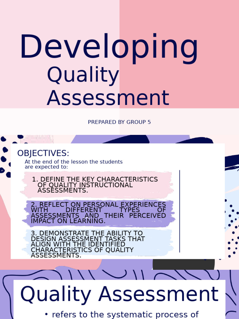 Key Characteristics of Quality Assessments | PDF | Educational ...