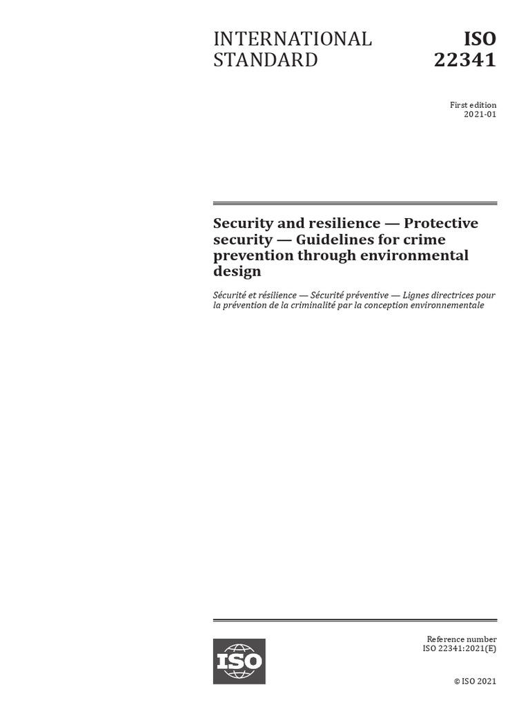 Iso 22341-2021 | PDF | Risk | Crime Prevention