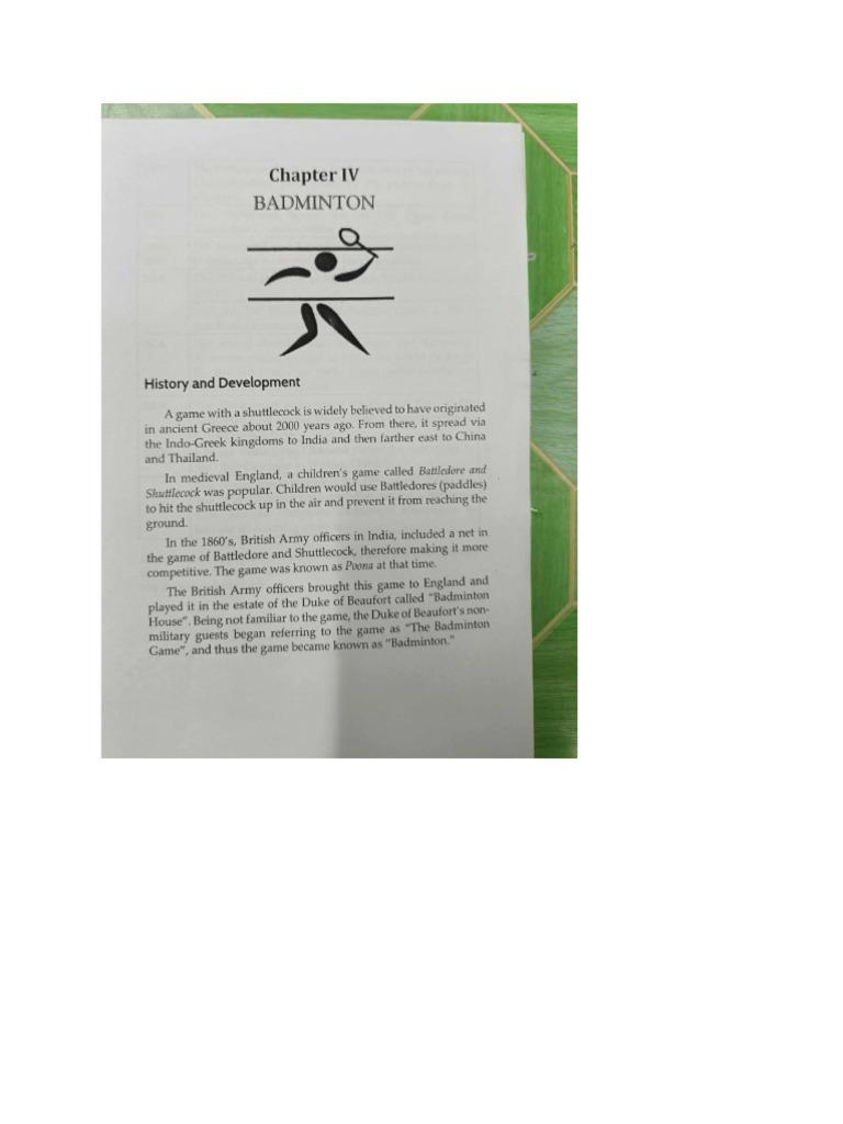 Badminton Notes Pdf