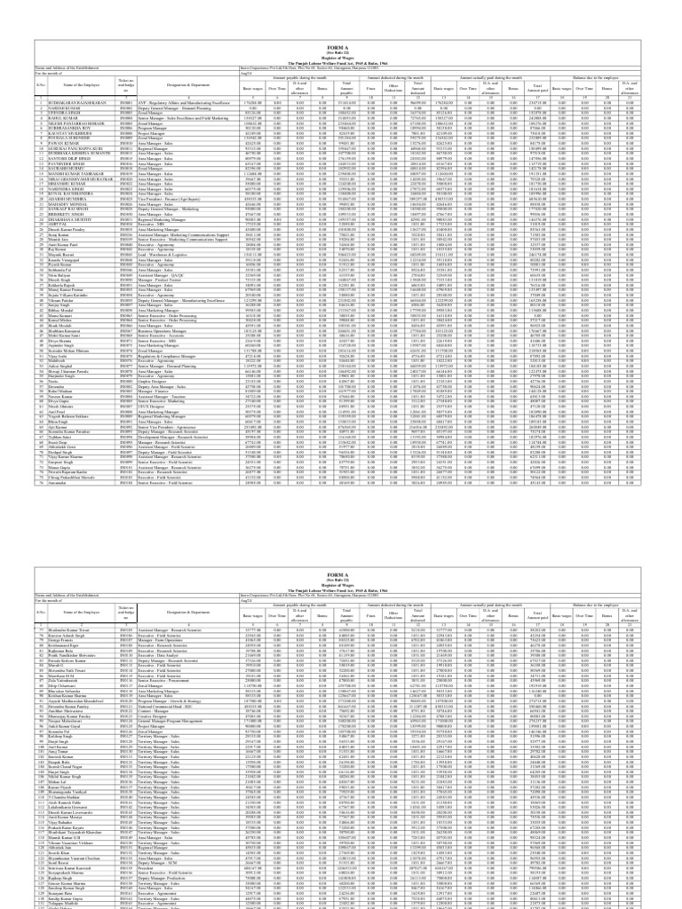 Form A - LWF | PDF | Expense | Labor Relations