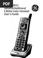 Model 28011 Optional/Additional 5.8Ghz Color Handset User'S Guide