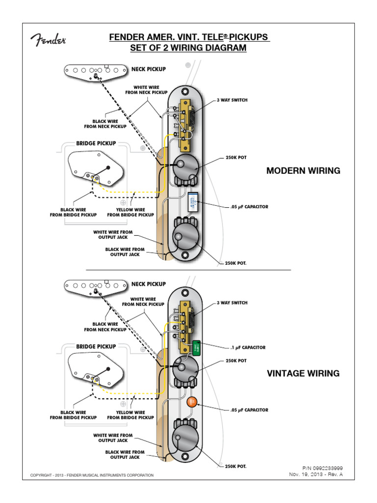 Pure Vintage Telecaster Pickup Wiring | PDF | Guitar Family Instruments