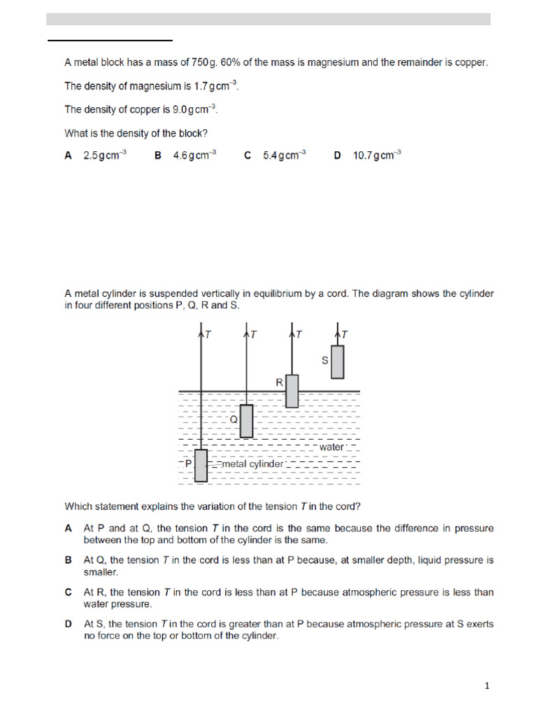 Density And Pressure Pdf