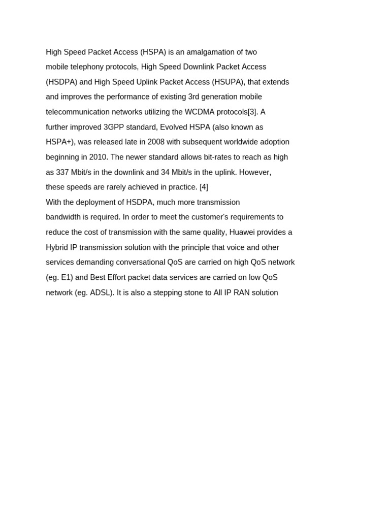 High Speed Packet Access | PDF