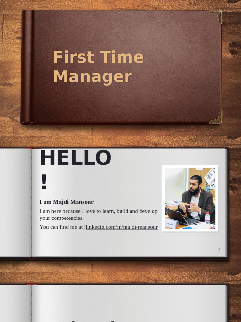 First-Time Manager Training Overview | PDF