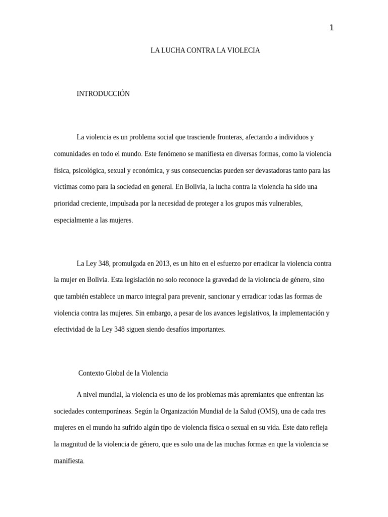 La Lucha Contra La Violencia | PDF | La violencia contra las mujeres ...