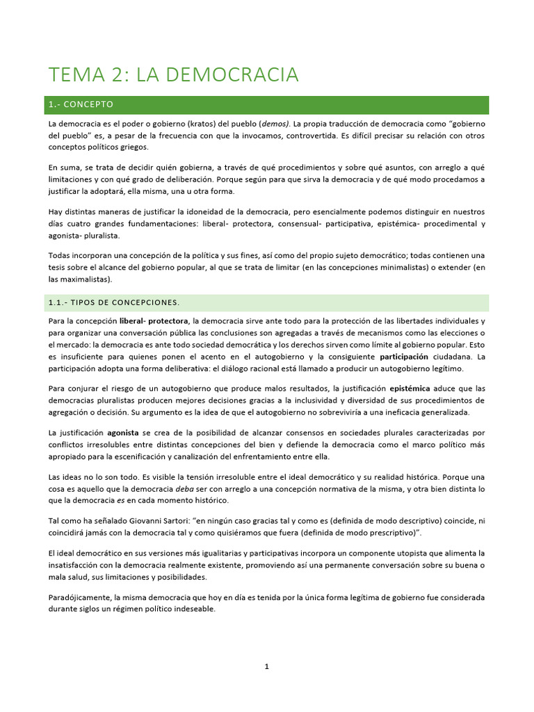 Fundamentos y Dificultades de la Democracia | PDF | Democracia ...