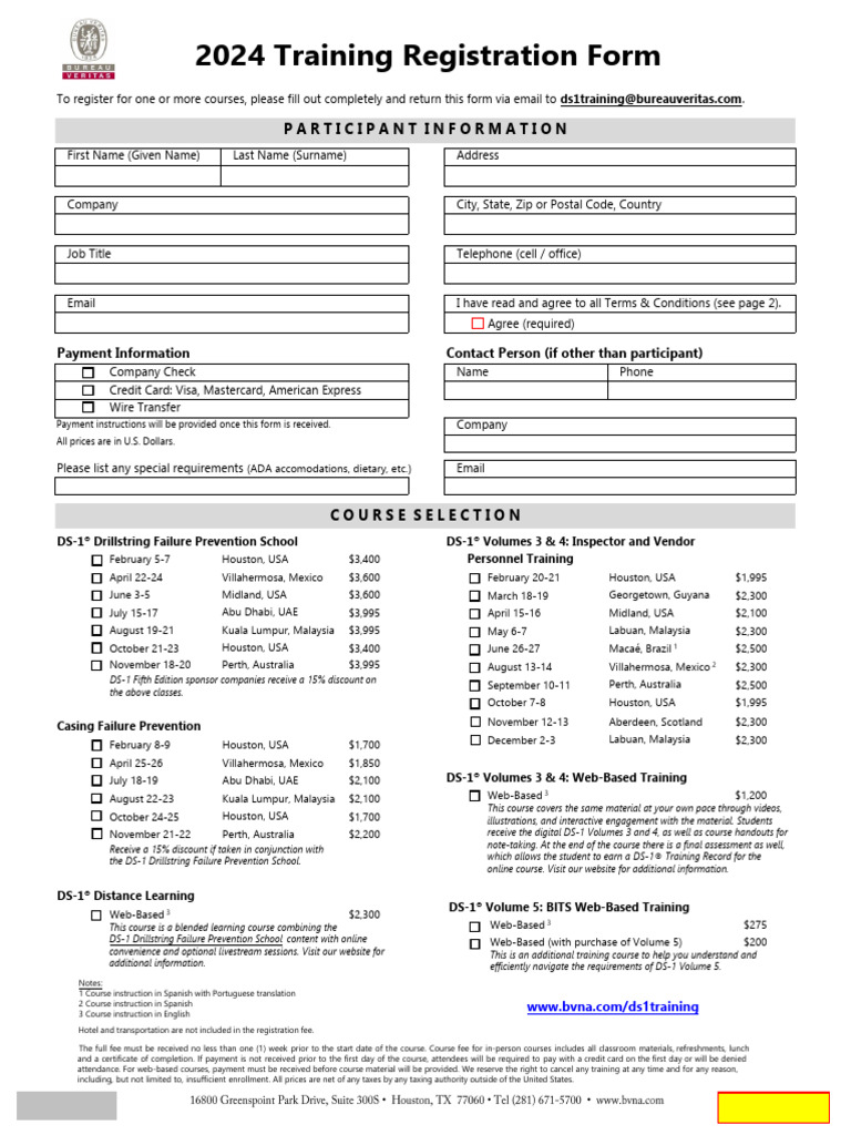 DS-1 Training Registration Form | PDF | Mediation | Payments