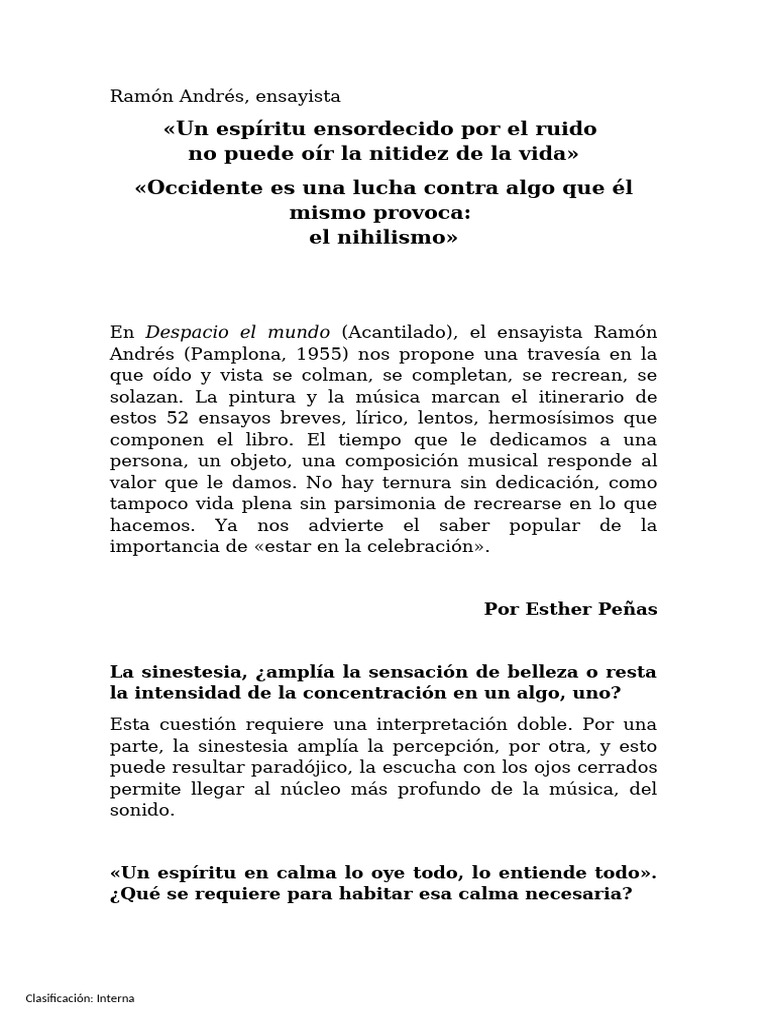 Ramón Andrés | PDF