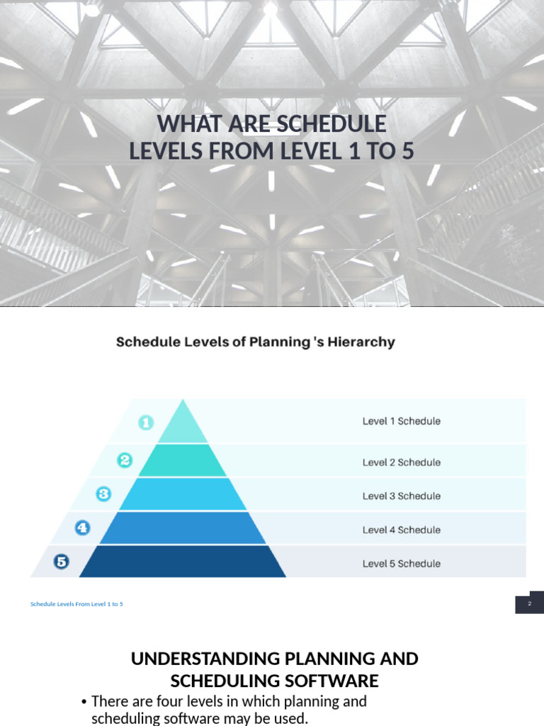 What Are Schedule Levels From Level 1 To Level 5 | PDF | Project Management