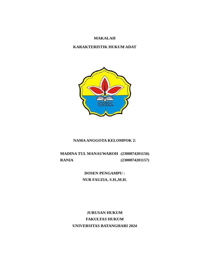 Makalah Hukum Adat Pdf