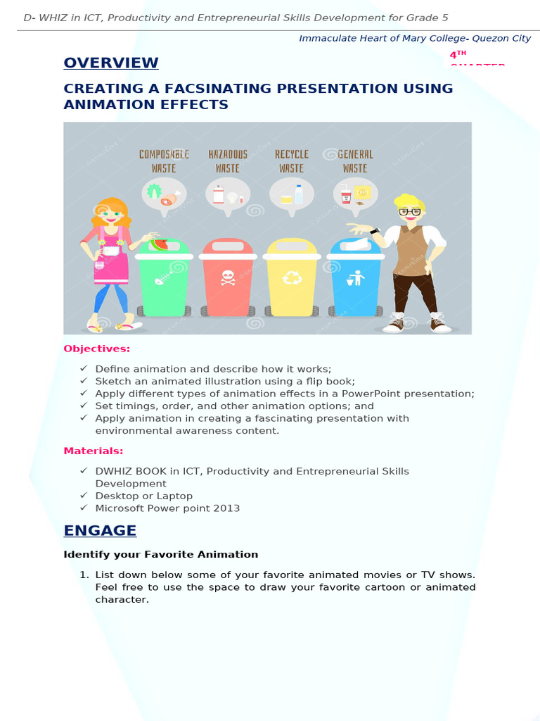 Engaging Animation for Presentations | PDF | Waste | Animation