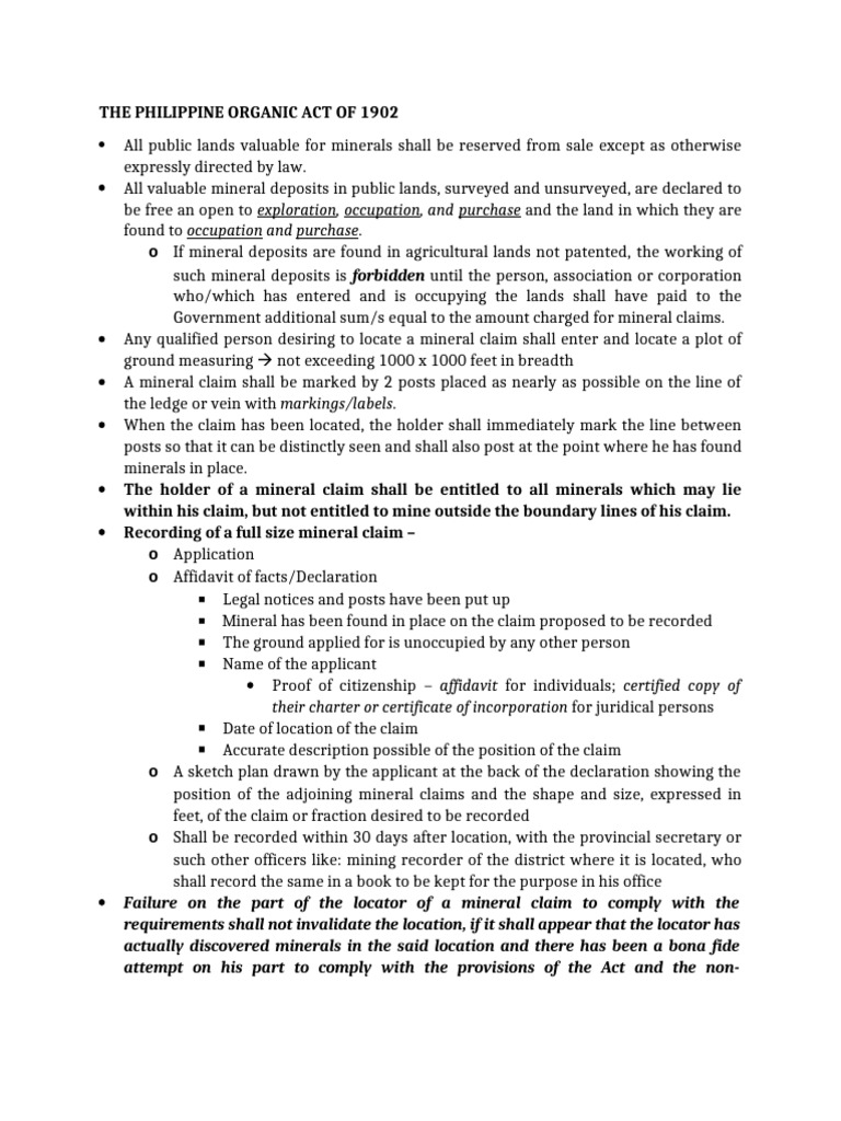 Mining Act v. Mining Act | PDF | Mining | Mineral Rights