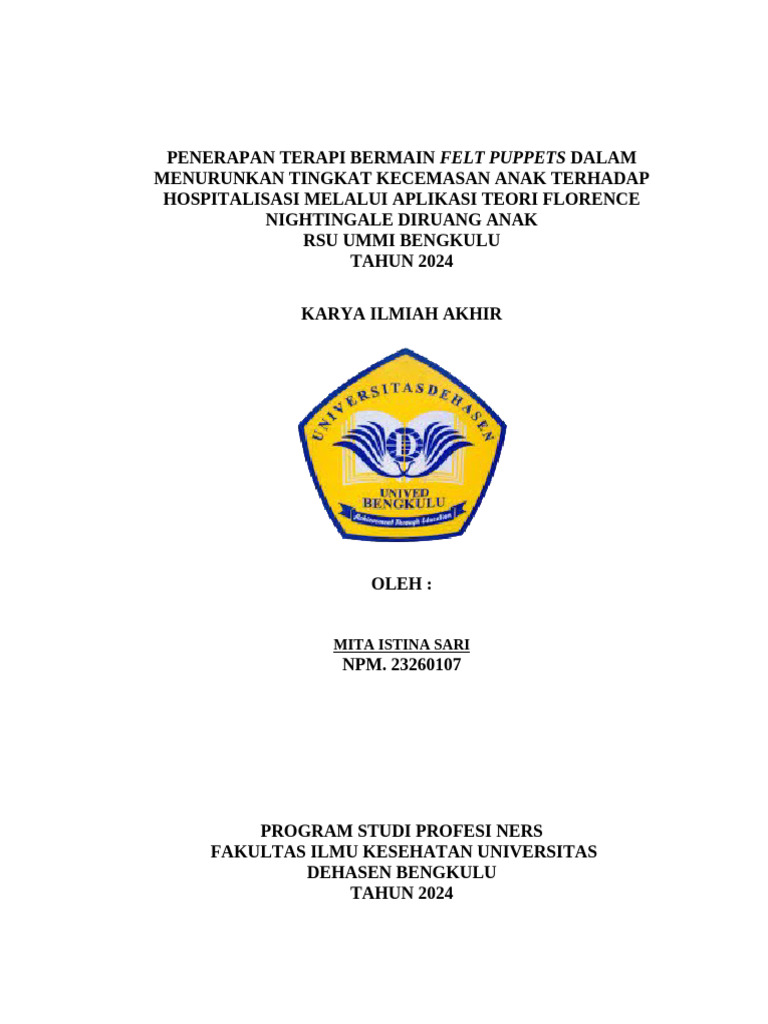 Terapi Felt Puppets Turunkan Kecemasan Anak | PDF